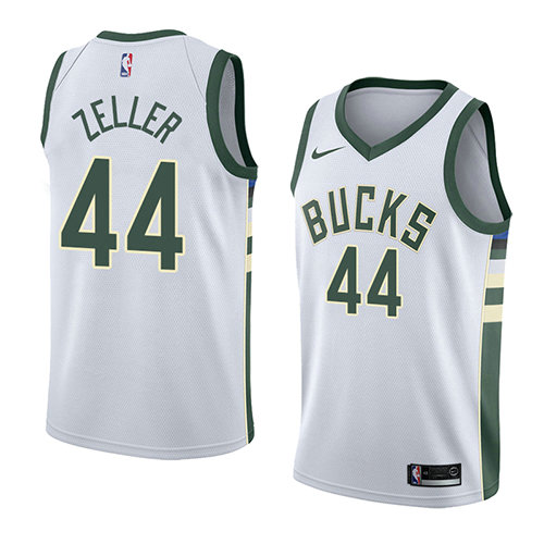 Camiseta baloncesto Tyler Zeller 44 Association 2018 Blanco Milwaukee Bucks Hombre