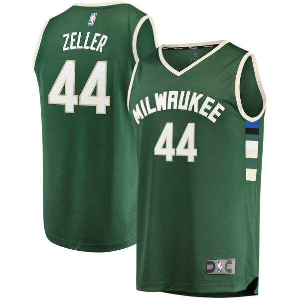 Camiseta baloncesto Tyler Zeller 44 Icon Edition Verde Milwaukee Bucks Hombre