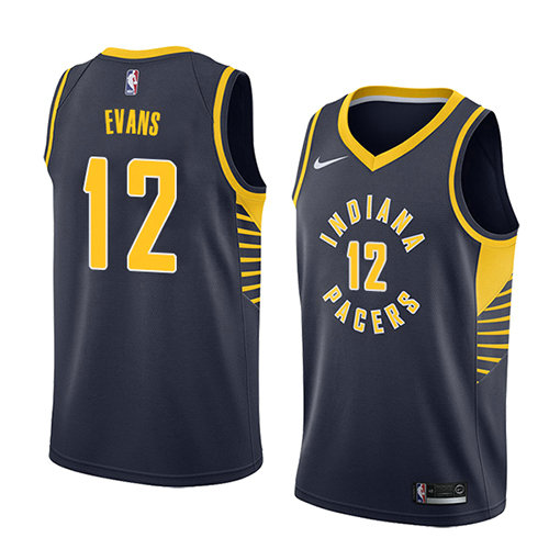 Camiseta baloncesto Tyreke Evans 12 Icon 2018 Azul Indiana Pacers Hombre