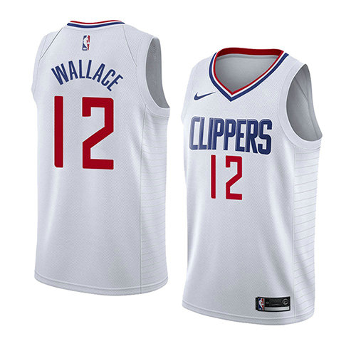 Camiseta baloncesto Tyrone Wallace 12 Association 2018 Blanco Los Angeles Clippers Hombre