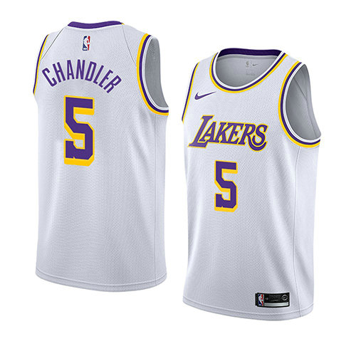 Camiseta baloncesto Tyson Chandler 5 Association 2018 Blanco Los Angeles Lakers Hombre