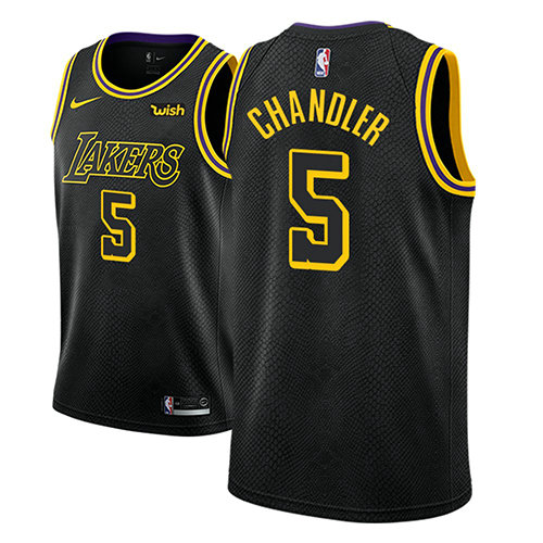 Camiseta baloncesto Tyson Chandler 5 Ciudad 2018 Negro Los Angeles Lakers Hombre