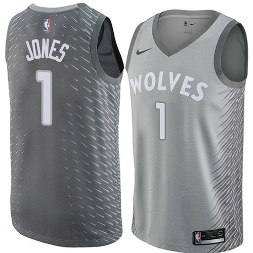 Camiseta baloncesto Tyus Jones 1 Ciudad 2018 Gris Minnesota Timberwolves Hombre