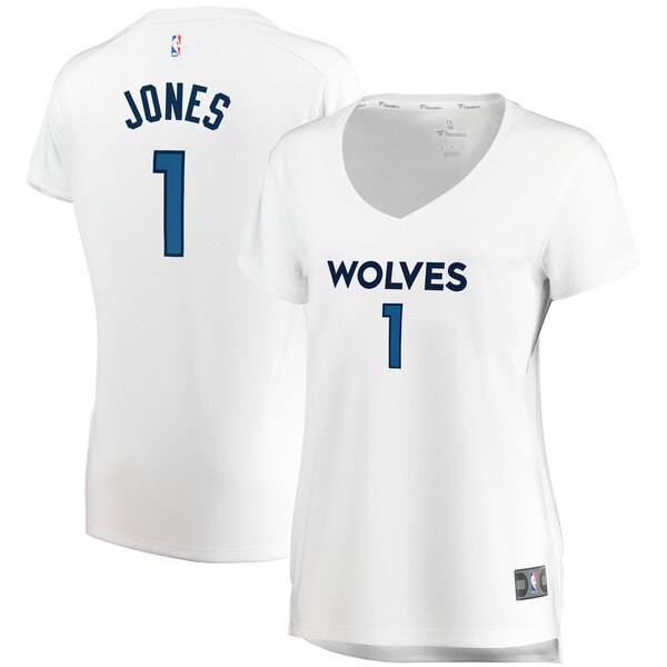Camiseta baloncesto Tyus Jones 1 association edition Blanco Minnesota Timberwolves Mujer