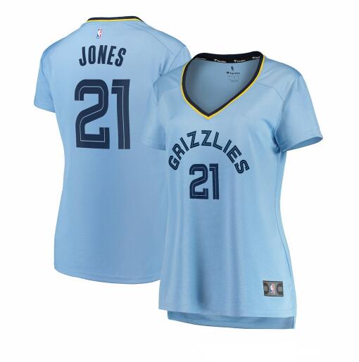 Camiseta baloncesto Tyus Jones 21 statement edition Azul Memphis Grizzlies Mujer