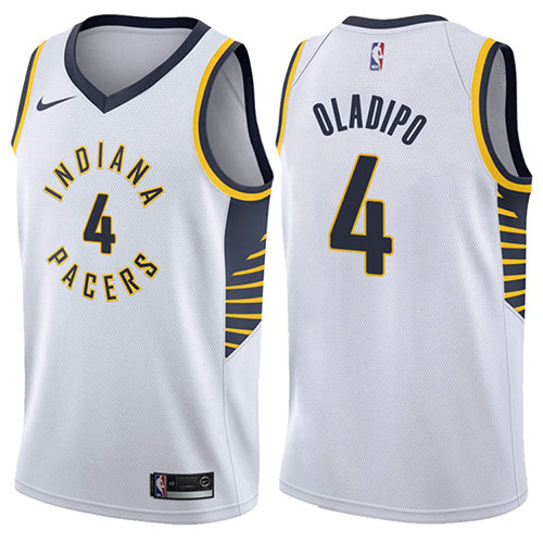 Camiseta baloncesto Victor Oladipo 4 Association 2017-18 Blanco Indiana Pacers Hombre