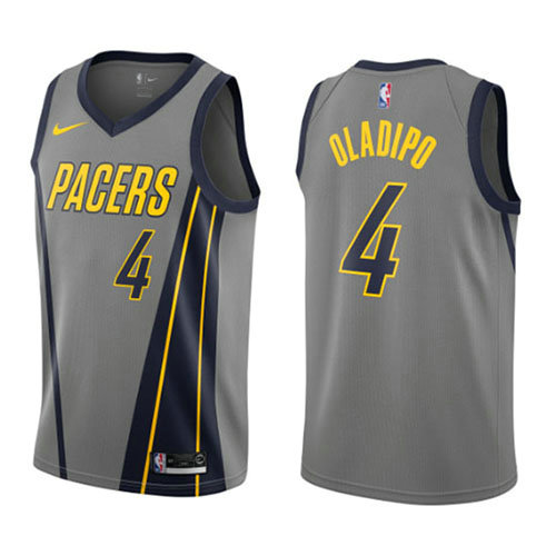Camiseta baloncesto Victor Oladipo 4 Ciudad 2018 Gris Indiana Pacers Hombre