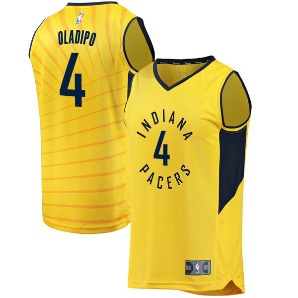 Camiseta baloncesto Victor Oladipo 4 Statement Edition Amarillo Indiana Pacers Hombre