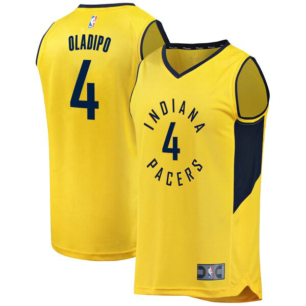 Camiseta baloncesto Victor Oladipo 4 Statement Edition Amarillo Indiana Pacers Nino
