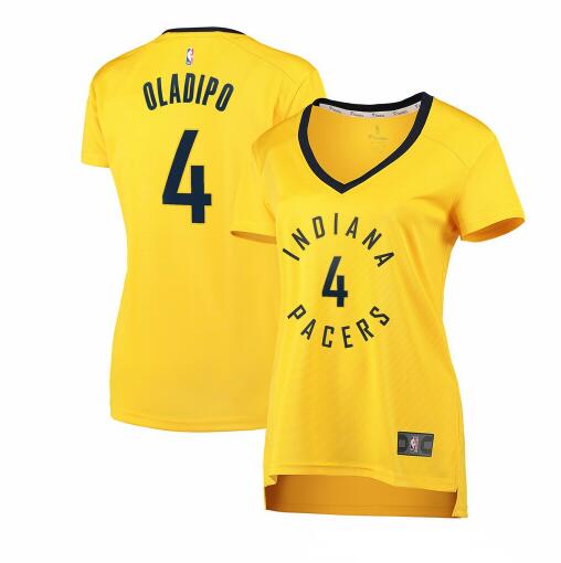 Camiseta baloncesto Victor Oladipo 4 statement edition Amarillo Indiana Pacers Mujer