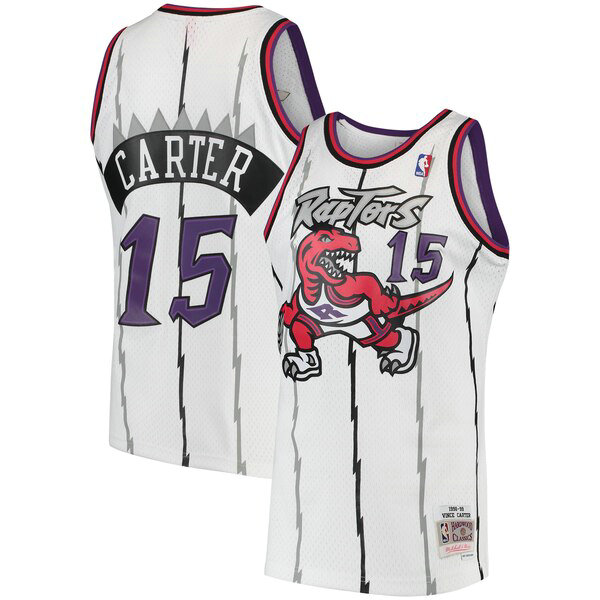 Camiseta baloncesto Vince Carter 15 1997-1998 Classics Swingman Blanco Toronto Raptors Hombre