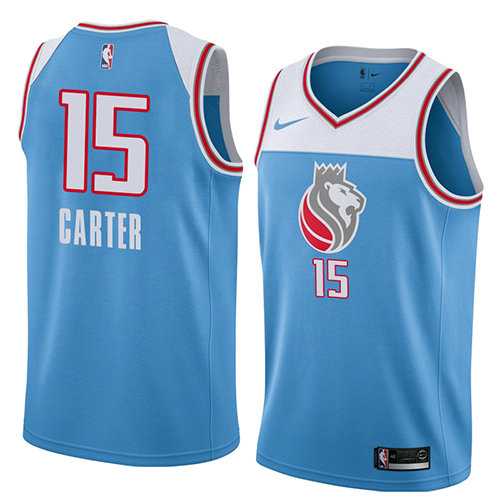 Camiseta baloncesto Vince Carter 15 Ciudad 2018 Azul Sacramento Kings Hombre