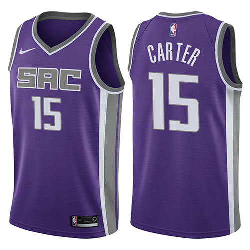 Camiseta baloncesto Vince Carter 15 Icon 2017-18 P鐓pura Sacramento Kings Hombre