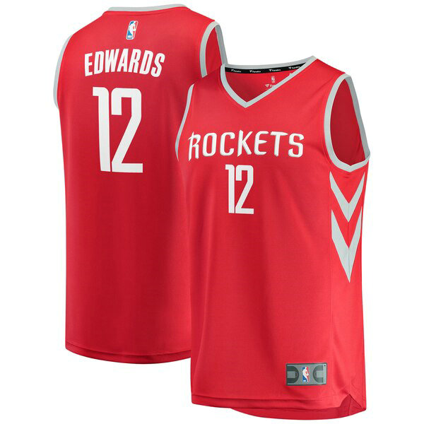Camiseta baloncesto Vincent Edwards 12 Icon Edition Rojo Houston Rockets Hombre