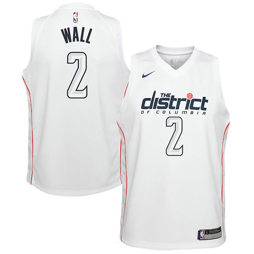 Camiseta baloncesto Wall 2 Ciudad 2017-18 Blanco Washington Wizards Hombre