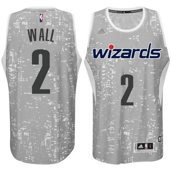 Camiseta baloncesto Washington Wizards John Wall 2 Lights Gris