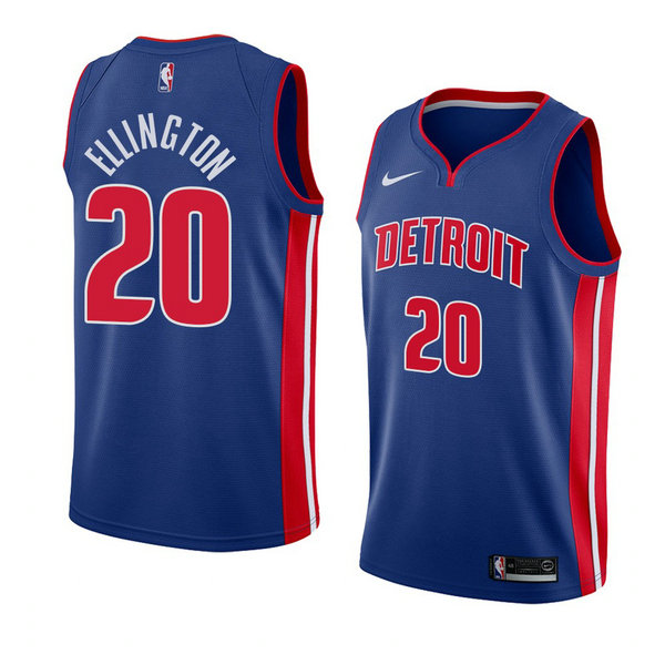 Camiseta baloncesto Wayne Ellington 20 Icon 2018 Azul Detroit Pistons Hombre