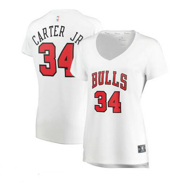 Camiseta baloncesto Wendell Carter Jr. 34 association edition Blanco Chicago Bulls Mujer