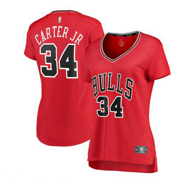 Camiseta baloncesto Wendell Carter Jr. 34 icon edition Rojo Chicago Bulls Mujer
