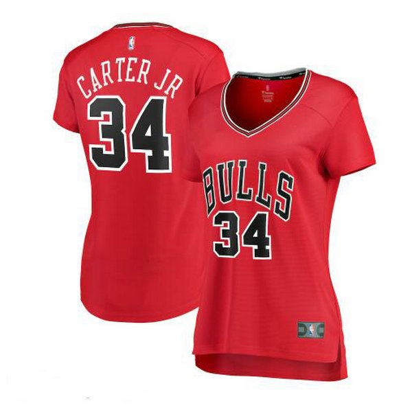 Camiseta baloncesto Wendell Carter Jr. 34 icon edition Rojo Chicago Bulls Mujer