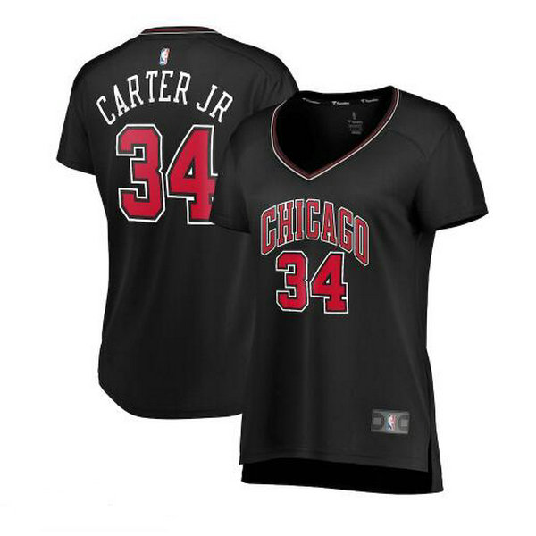 Camiseta baloncesto Wendell Carter Jr. 34 statement edition Negro Chicago Bulls Mujer