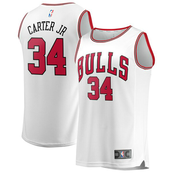 Camiseta baloncesto Wendell Carter Jr 34 2019 Blanco Chicago Bulls Hombre