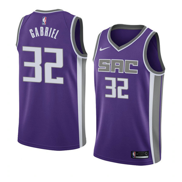 Camiseta baloncesto Wenyen Gabriel 32 Icon 2018 P鐓pura Sacramento Kings Hombre