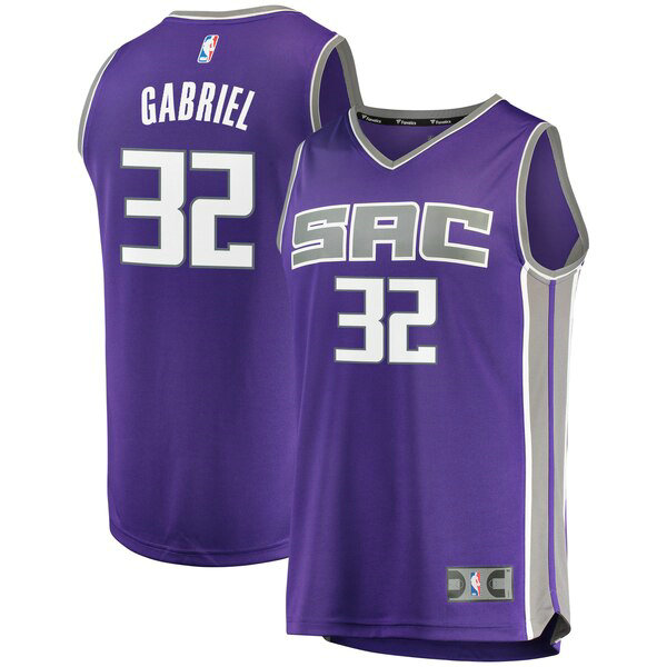 Camiseta baloncesto Wenyen Gabriel 32 Icon Edition Púrpura Sacramento Kings Hombre