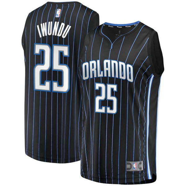 Camiseta baloncesto Wesley Iwundu 25 Statement Edition Negro Orlando Magic Hombre