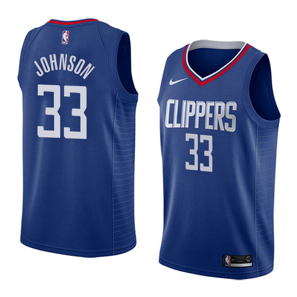 Camiseta baloncesto Wesley Johnson 33 Icon 2018 Azul Los Angeles Clippers Hombre
