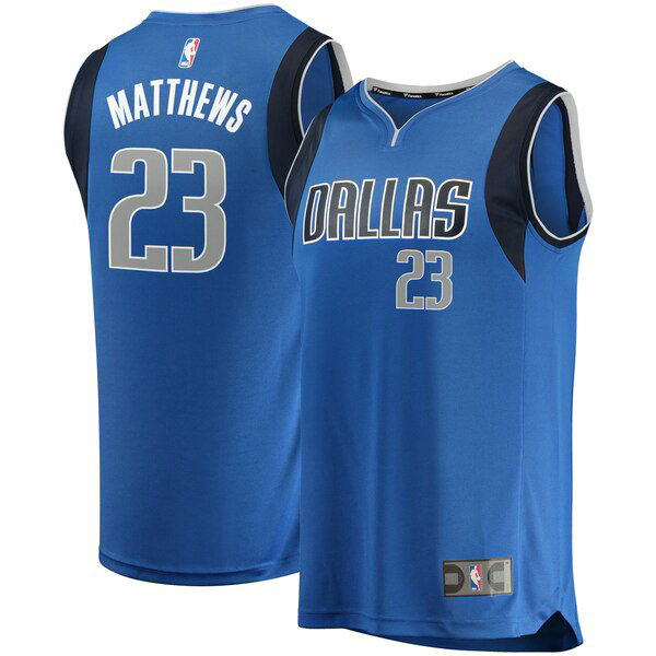 Camiseta baloncesto Wesley Matthews 23 Icon Edition Azul Dallas Mavericks Nino
