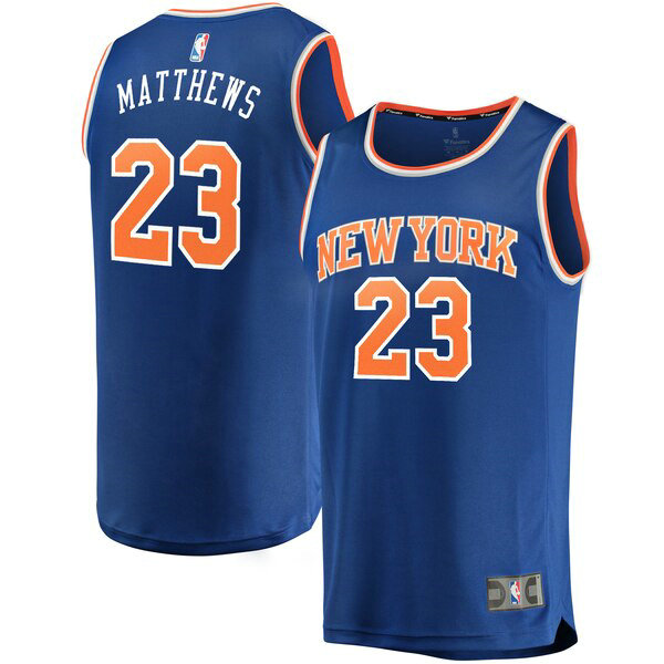 Camiseta baloncesto Wesley Matthews 23 icon edition Azul New York Knicks Hombre