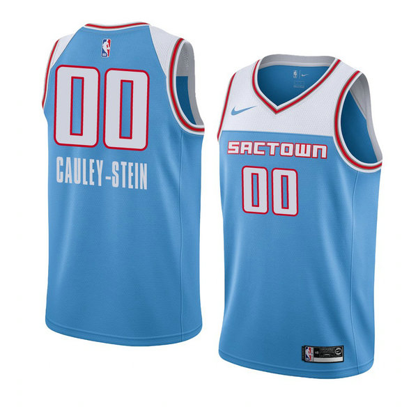Camiseta baloncesto Willie Cauley-Stein 0 Ciudad 2018-19 Azul Sacramento Kings Hombre