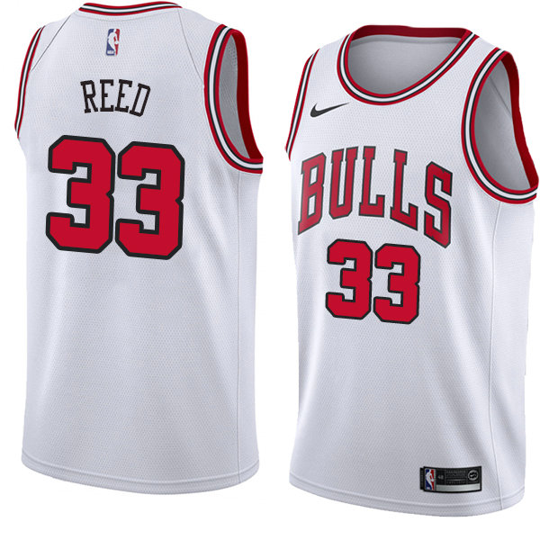 Camiseta baloncesto Willie Reed 33 Association 2018 Blanco Chicago Bulls Hombre