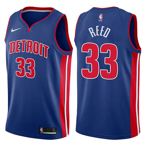 Camiseta baloncesto Willie Reed 33 Icon 2017-18 Azul Detroit Pistons Hombre