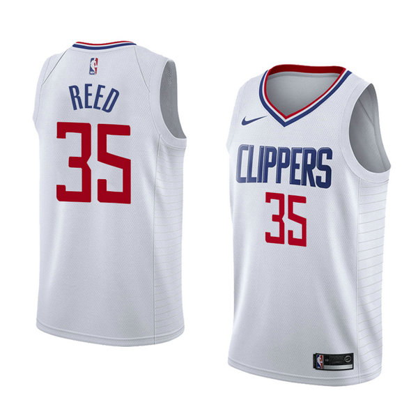 Camiseta baloncesto Willie Reed 35 Association 2018 Blanco Los Angeles Clippers Hombre