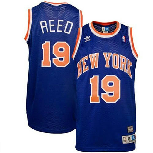 Camiseta baloncesto Willis Reed 19 Retro Azul New York Knicks Hombre