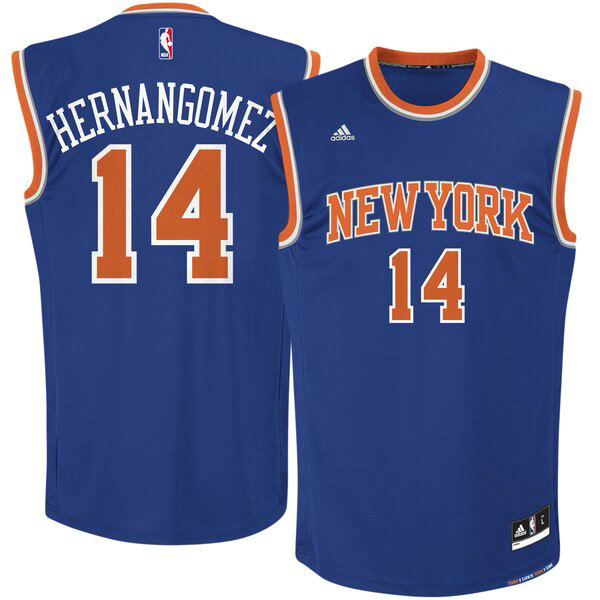 Camiseta baloncesto Willy Hernangomez 14 Road Replica Azul New York Knicks Hombre
