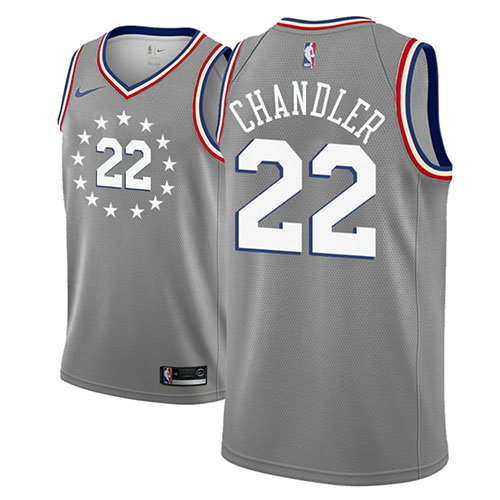 Camiseta baloncesto Wilson Chandler 22 Ciudad 2018-19 Gris Philadelphia 76ers Hombre