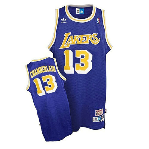 Camiseta baloncesto Wilt Chamberlain 13 Retro Azul Los Angeles Lakers Hombre