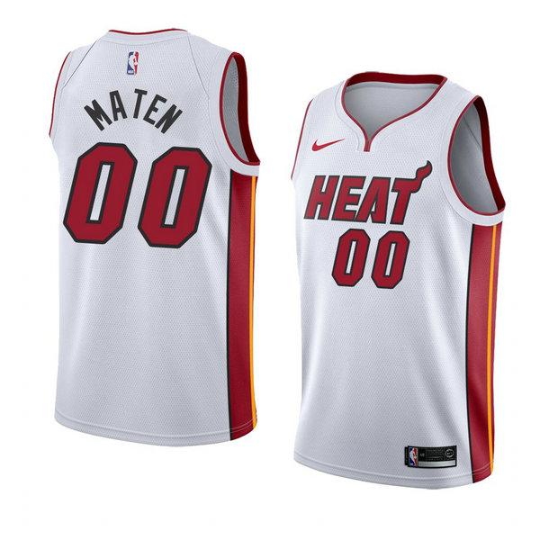 Camiseta baloncesto Yante Maten 0 Association 2018 Blanco Miami Heat Hombre