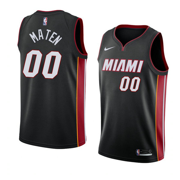 Camiseta baloncesto Yante Maten 0 Icon 2018 Negro Miami Heat Hombre