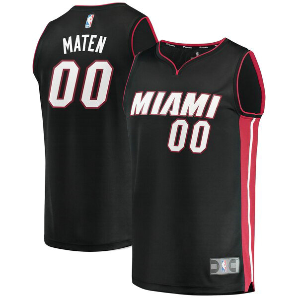 Camiseta baloncesto Yante Maten 0 Icon Edition Negro Miami Heat Hombre