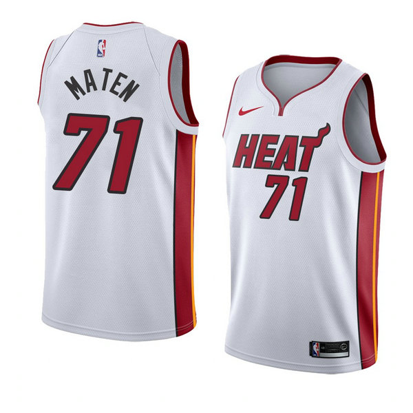 Camiseta baloncesto Yante Maten 71 Association 2017-18 Blanco Miami Heat Hombre