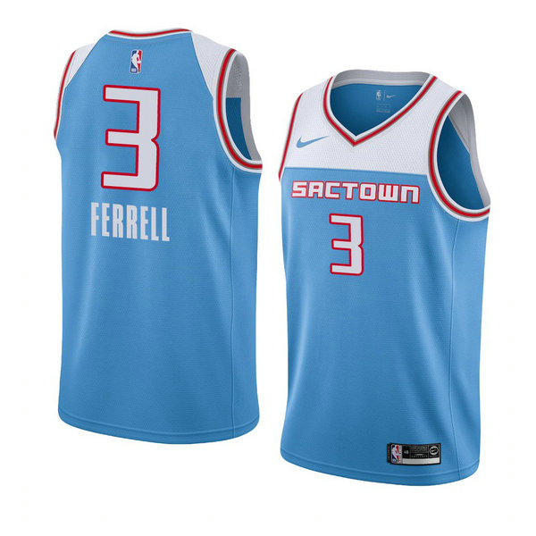 Camiseta baloncesto Yogi Ferrell 3 Ciudad 2018-19 Azul Sacramento Kings Hombre