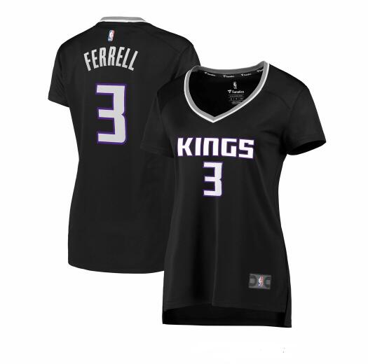 Camiseta baloncesto Yogi Ferrell 3 statement edition Negro Sacramento Kings Mujer