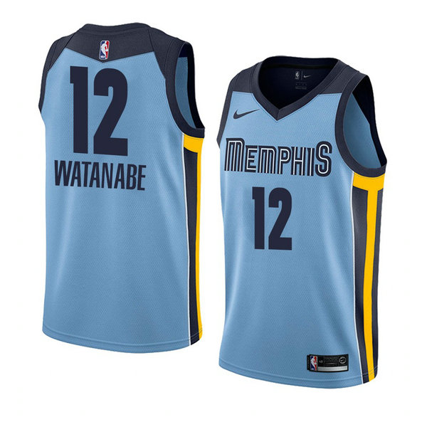 Camiseta baloncesto Yuta Watanabe 12 Statement 2018 Azul Memphis Grizzlies Hombre