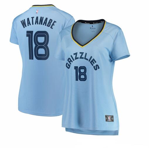 Camiseta baloncesto Yuta Watanabe 18 statement edition Azul Memphis Grizzlies Mujer