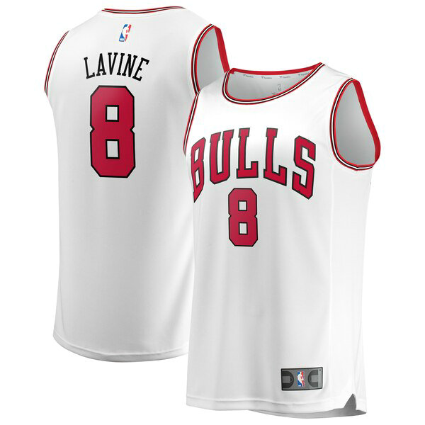 Camiseta baloncesto Zach LaVine 8 2019-2020 Blanco Chicago Bulls Hombre