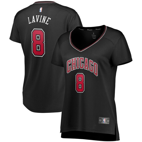 Camiseta baloncesto Zach LaVine 8 statement edition Negro Chicago Bulls Mujer